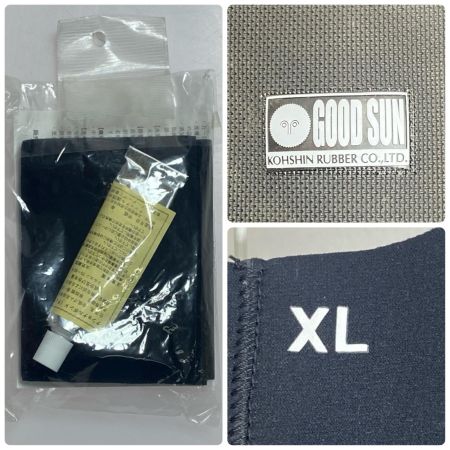  弘進ゴム ネオプレン胴付長 程度B XL 28.0cm 水漏れ未チェック ブラック