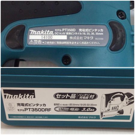  MAKITA マキタ 電動タッカ 程度B ケース付 コードレス式 14100 PT350D ブルー