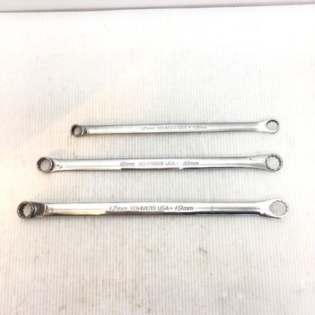  Snap-on スナップオン 両口メガネレンチ 程度B 3本セット XDHM1719・XDHFM1618・XDHM1214