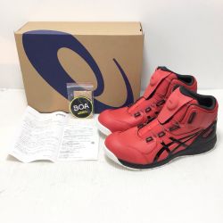 ΘΘ asics アシックス 安全靴 未使用品(S) 28.0cm WINJOB CP304 BOA CLASSIC RED/BLACK  1271A030-600 Sランク