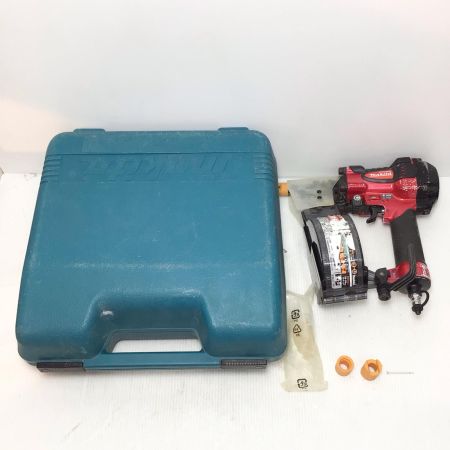  MAKITA マキタ エア釘打ち 程度C ケース付 高圧 3640 キズ有 AN511HB レッド