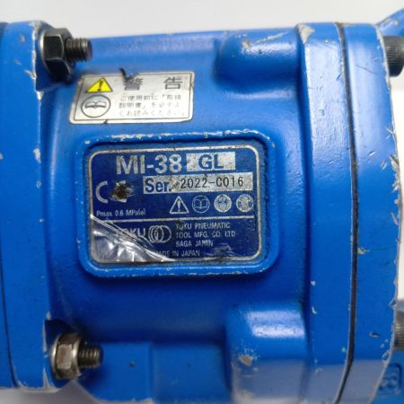 TOKU エアインパクトレンチ TOKU MI-38GL ブルー 程度C 本体のみ 常圧 2022-C016 使用感有 エア漏れ有 MI-38GL ブルー
