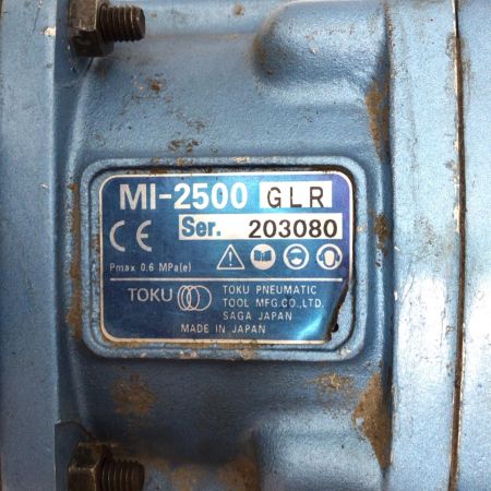  TOKU エアインパクトレンチ 程度C 本体のみ 常圧 使用感有 エア漏れ有 MI-2500GLR 水色
