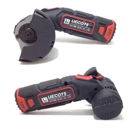  U-TOOLS ディスクグラインダー 未使用品(S) 充電器・充電池2個付 コードレス式 75mm 10.8v UECO75 ブラック