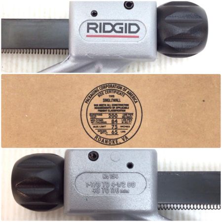 RIDGID パイプカッタ 開封品(S) 外箱 154