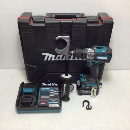  MAKITA マキタ ドライバドリル 程度B 充電器・充電池1個・ケース付 コードレス式 40v 充電9回 0007177Y 使用感有 DF001GRDX ブルー