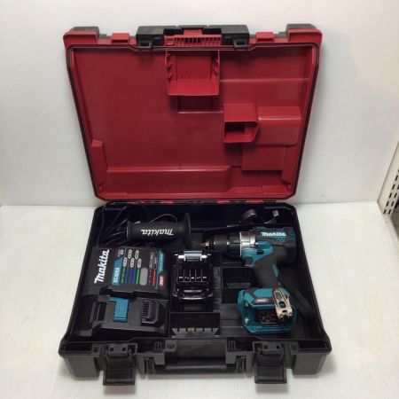  MAKITA マキタ ドライバドリル 程度B 充電器・充電池1個・ケース付 コードレス式 40v 充電9回 0007177Y 使用感有 DF001GRDX ブルー