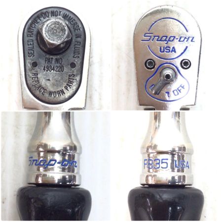  Snap-on スナップオン ラチェットハンドル 程度C キズ・ヨゴレ有 USA製/旧ハンドル F835 ブラック