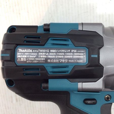  MAKITA マキタ インパクトレンチ 未使用品(S) 充電器・充電池2個・ケース付 コードレス式 40v 35791 TW001GRDX ブルー