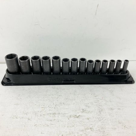 ЗЗ Snap-on スナップオン 3/8 インパクトディープソケット SIMFM8A他 14個組 マグネットトレー付 PAKTY227 ブラック
