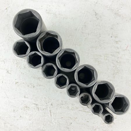 ЗЗ Snap-on スナップオン 3/8 インパクトディープソケット SIMFM8A他 14個組 マグネットトレー付 PAKTY227 ブラック