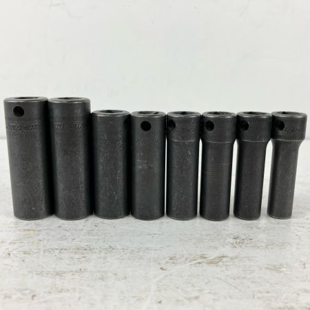 ЗЗ Snap-on スナップオン 3/8 インパクトディープソケット SIMFM8A他 14個組 マグネットトレー付 PAKTY227 ブラック