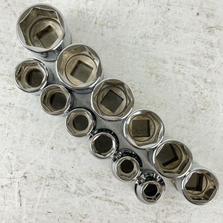ЗЗ Snap-on スナップオン 3/8 シャローソケットセット YFSM81他 12個セット マグネットトレー付 PAKTY231