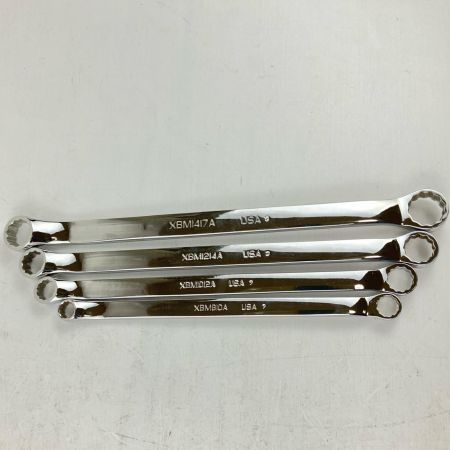 ЗЗ Snap-on スナップオン オフセットメガネレンチ 4本組 本体のみ XBM810A/1012A/1214A/1417A シルバー
