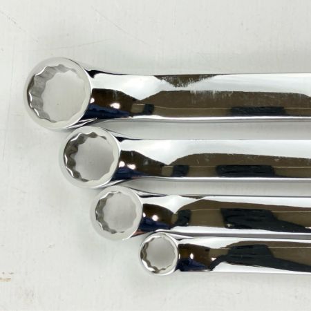 ЗЗ Snap-on スナップオン オフセットメガネレンチ 4本組 本体のみ XBM810A/1012A/1214A/1417A シルバー