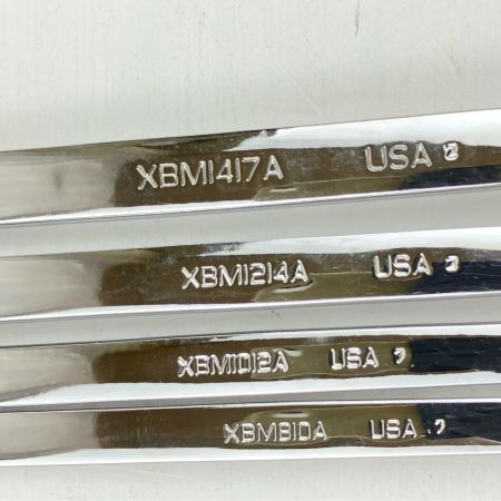 ЗЗ Snap-on スナップオン オフセットメガネレンチ 4本組 本体のみ XBM810A/1012A/1214A/1417A シルバー