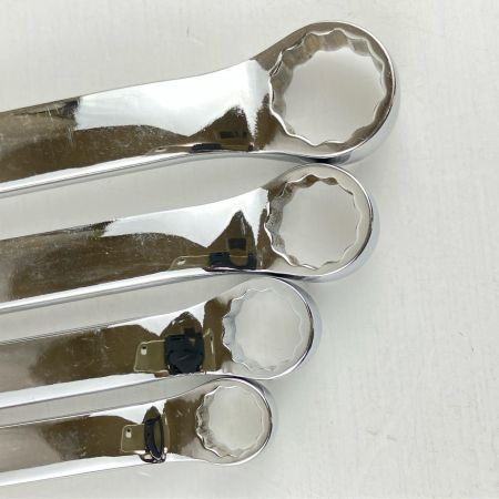ЗЗ Snap-on スナップオン オフセットメガネレンチ 4本組 本体のみ XBM810A/1012A/1214A/1417A シルバー