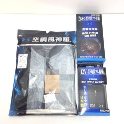 ΘΘ 空調風神服 空調服セット 未使用品(S) ベスト.バッテリー.ファン ベストLサイズ 12v RD9210HN/RD9291J アッシュデニム Sランク