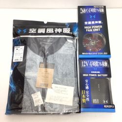 ΘΘ 空調風神服 空調服セット 未使用品(S) ベスト・バッテリー・ファン付 Lサイズ  アッシュデニム Sランク