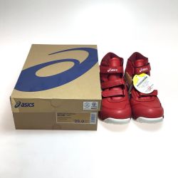 ΘΘ asics アシックス 安全靴 未使用品(S) 25.0cm 1271A055 レッド Sランク