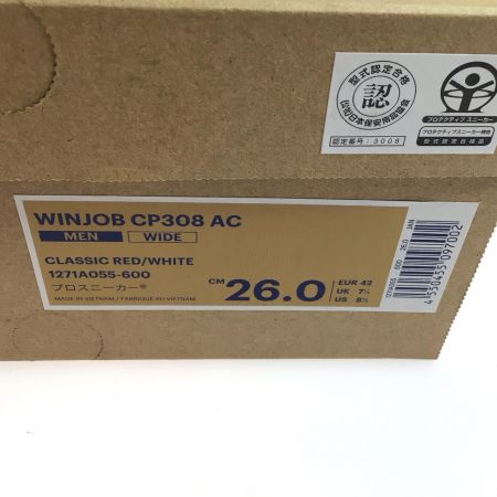  asics アシックス 安全靴 未使用品(S) 26.0cm 1271A055 レッド