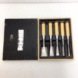 ΘΘ 左照雲 ノミ 5本組・箱付 記名有 程度B Bランク