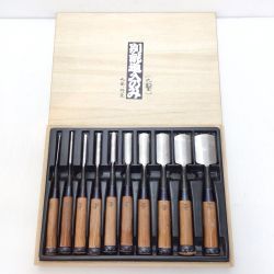 ΘΘ 忠綱 丸ノミ 忠鋼 10本組・箱付 記名有 程度B Bランク