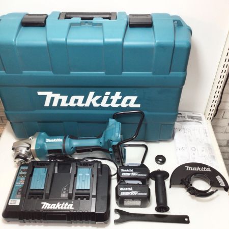  MAKITA マキタ ディスクグラインダー 未使用品(S) 充電器・充電池2個・ケース付 コードレス式 18v×2 0002482Y GA701D ブルー