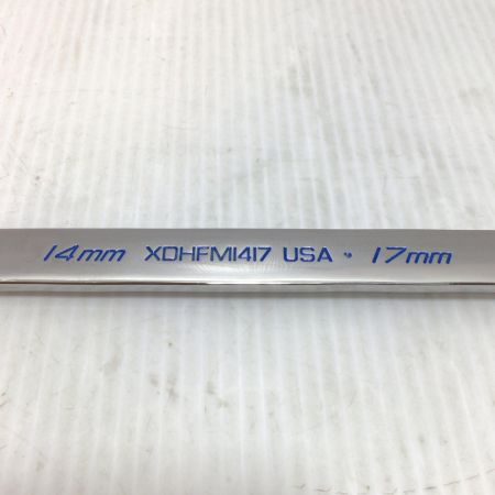  Snap-on スナップオン 両口メガネレンチ 程度B XDHFM1417