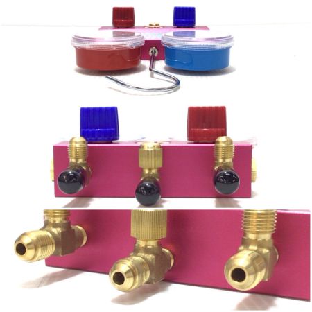  イチネンTASCO マニホールド 程度B ホース.ケース付 コードレス式 030423 動作未確認 TA122G