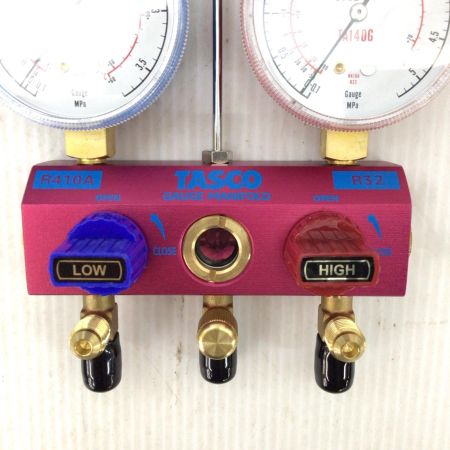  イチネンTASCO マニホールド 程度B ホース.ケース付 コードレス式 030423 動作未確認 TA122G