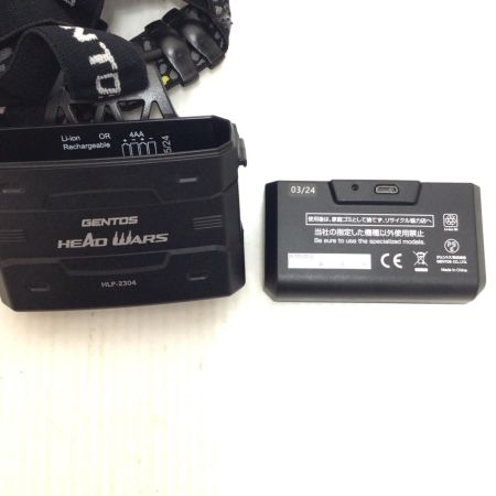  GENTOS ヘッドライト 充電器・充電池1個・各種付属品有・外箱付 HLP-2304