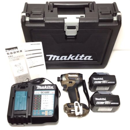  MAKITA マキタ インパクトドライバ 未使用品(S) 充電器・充電池2個・ケース付 コードレス式 18v 6.0Ah 0回/0回 719684 TD173DGXAB 限定色ブラウン