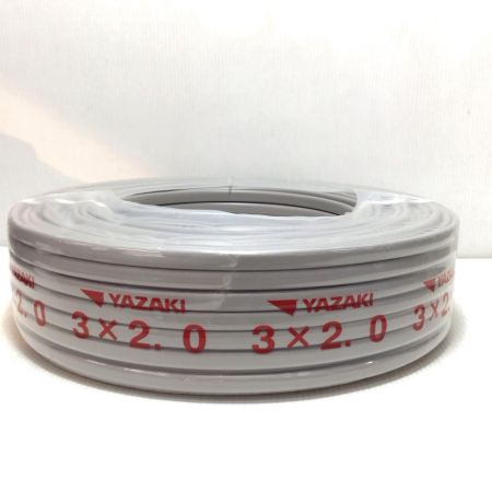  YAZAKI VVFケーブル 未使用品(S) 3芯 2.0mm×100m 2025年3月(令和7年)