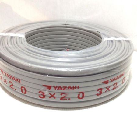  YAZAKI VVFケーブル 未使用品(S) 3芯 2.0mm×100m 2025年3月(令和7年)
