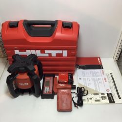 ΘΘ Hilti ヒルティ 屋外用回転レーザーレベル 程度B 充電器・充電池1個・受光器・ケース付 332200544 PR30HV-S レッド Bランク