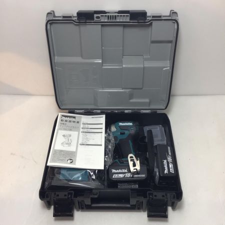  MAKITA マキタ インパクトドライバ 未使用品(S) 充電器・充電池2個・ケース付 コードレス式 18v 6.0Ah 741305 TD173DRGX ブルー