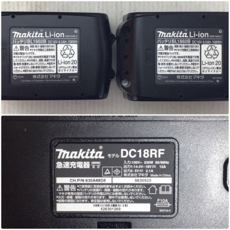  MAKITA マキタ インパクトドライバ 未使用品(S) 充電器・充電池2個・ケース付 コードレス式 18v 6.0Ah 741305 TD173DRGX ブルー