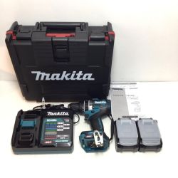 ΘΘ MAKITA マキタ 震動ドライバドリル 未使用品(S) 充電器・充電池2個・ケース付 コードレス式 40v 2.5Ah 42363Y HP002GRDX ブルー Sランク