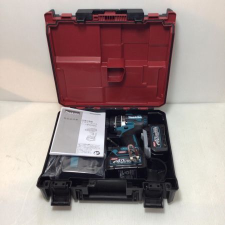  MAKITA マキタ 震動ドライバドリル 未使用品(S) 充電器・充電池2個・ケース付 コードレス式 40v 2.5Ah 42363Y HP002GRDX ブルー