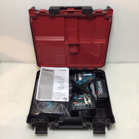  MAKITA マキタ 震動ドライバドリル 未使用品(S) 充電器・充電池2個・ケース付 コードレス式 40v 2.5Ah 42357Y HP002GRDX ブルー