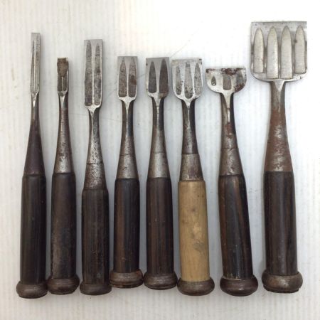  日本海 大工道具 ノミ 8本セット 程度C