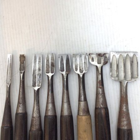  日本海 大工道具 ノミ 8本セット 程度C