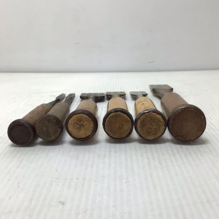   大工道具 ノミ 6本セット 程度B 記名あり 欠けあり 