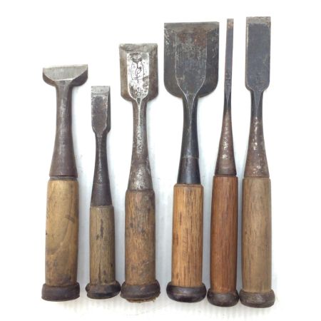   大工道具 ノミ 6本セット 程度B サビ有