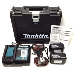 ΘΘ MAKITA マキタ インパクトドライバ 未使用品(S) 充電器・充電池2個・ケース付 コードレス式 18v 6.0Ah TD173DGXAR レッド Sランク