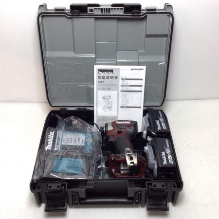  MAKITA マキタ インパクトドライバ 未使用品(S) 充電器・充電池2個・ケース付 コードレス式 18v 6.0Ah TD173DGXAR レッド