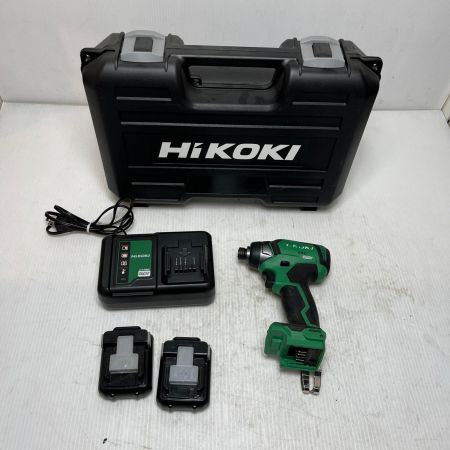  HiKOKI ハイコーキ インパクトドライバ  充電器・充電池2個・ケース付 WH12DD グリーン