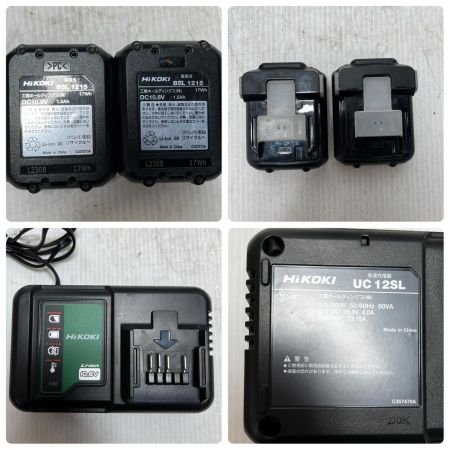  HiKOKI ハイコーキ インパクトドライバ  充電器・充電池2個・ケース付 WH12DD グリーン