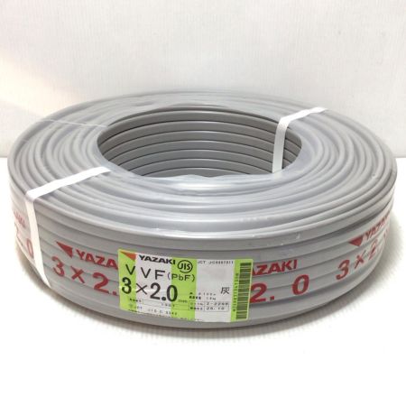  YAZAKI VVFケーブル 未使用品(S) 3芯 2.0mm×100m 2025年10月(令和7年)